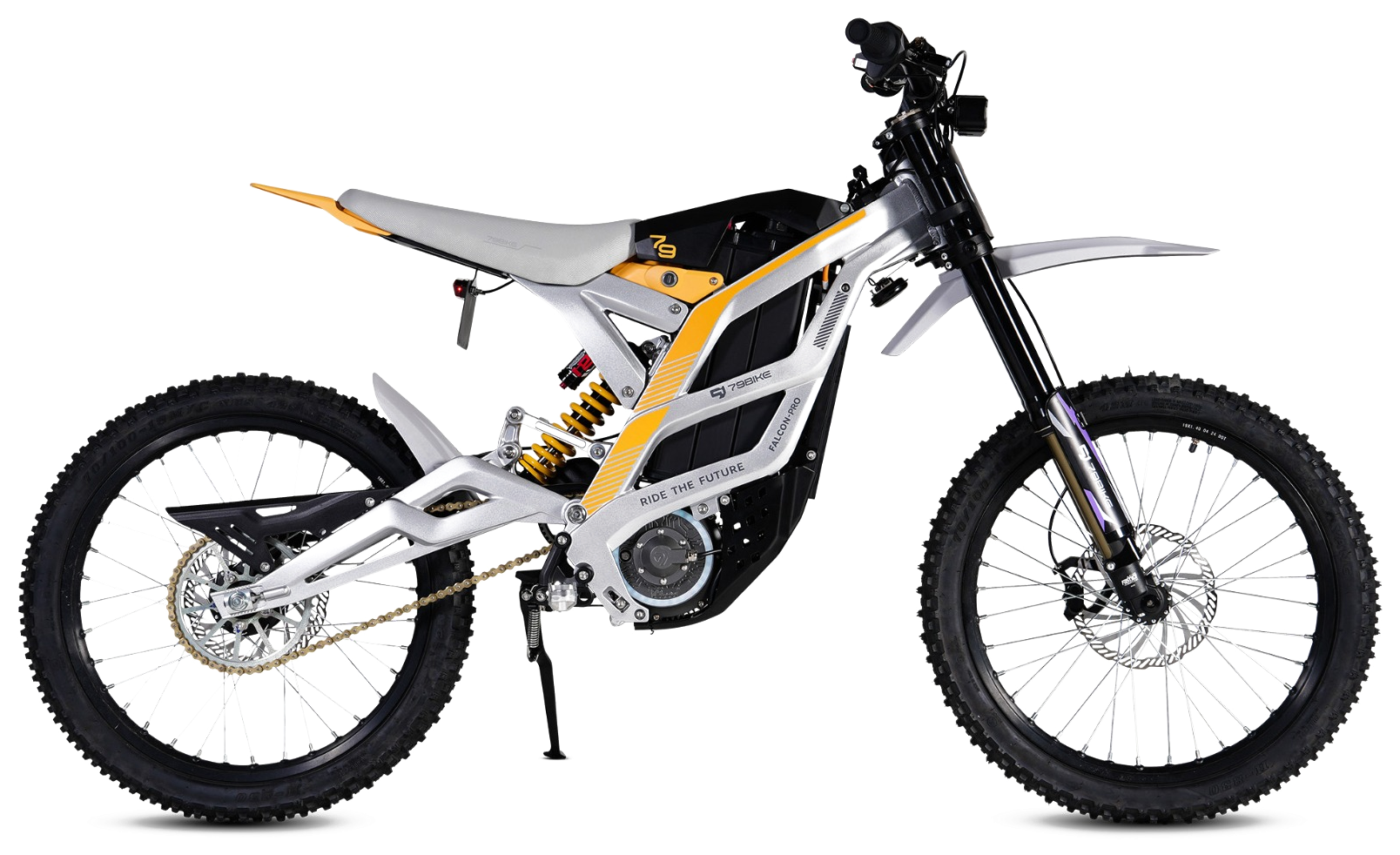 79BIKE Falcon Pro in Silver / Yellow